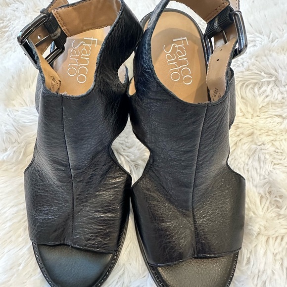 FRANCO SARTO HERMOSA~ NUBUCK LEATHER CAGE SANDALS - Picture 4 of 5